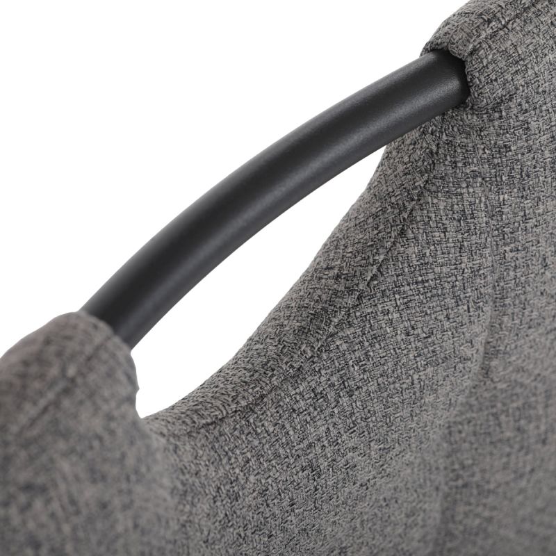 Jedálenská stolička, sivá, látka, DCL-V2017 GREY2