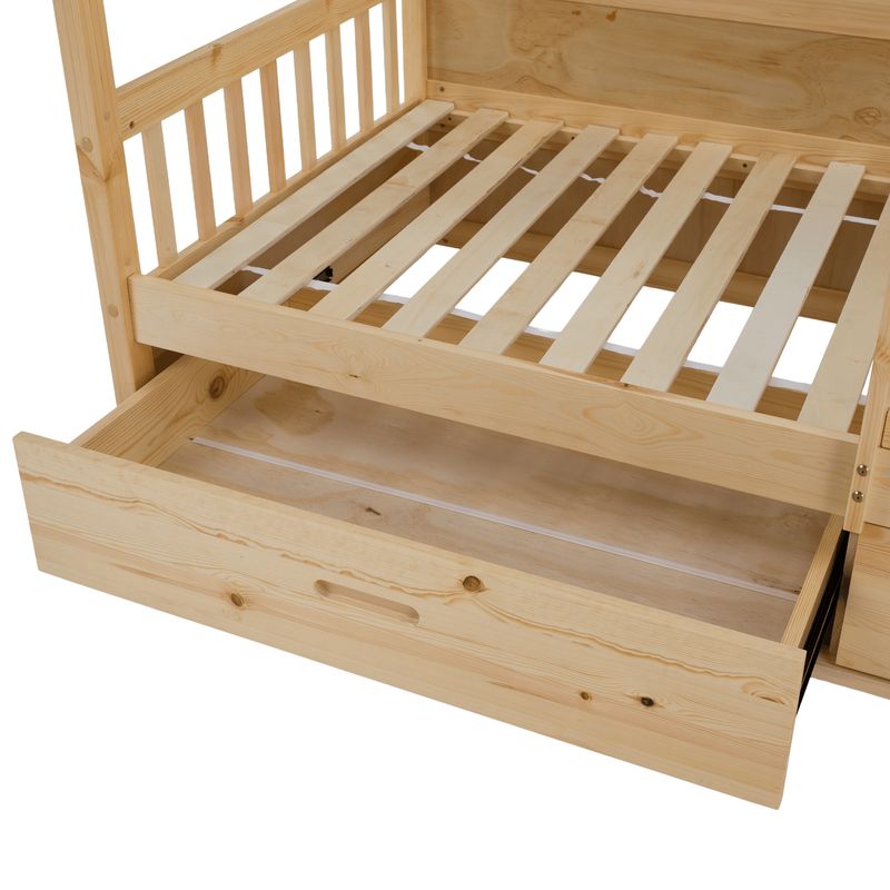 Montessori posteľ, 90x200, prírodná, masív, BIANKA