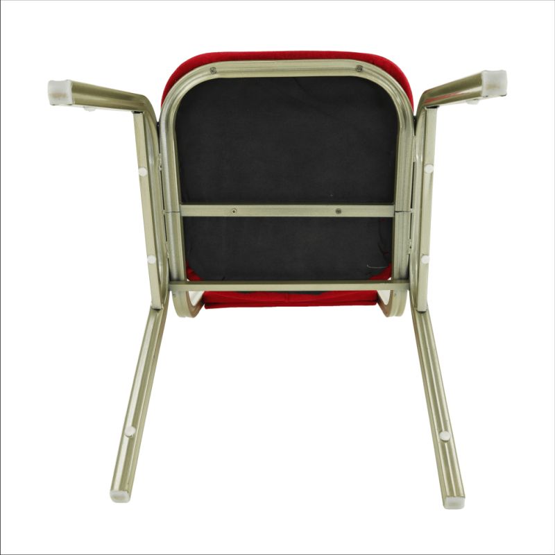 Stolička, stohovateľná, bordová látka, champagne kov, ZINA 2 NEW