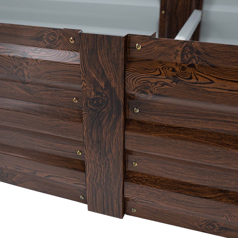 Vyvýšený záhon, hnedý, oceľ, NONKY TYP 6