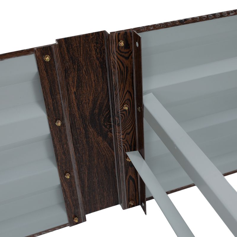 Vyvýšený záhon, hnedý, oceľ, NONKY TYP 7