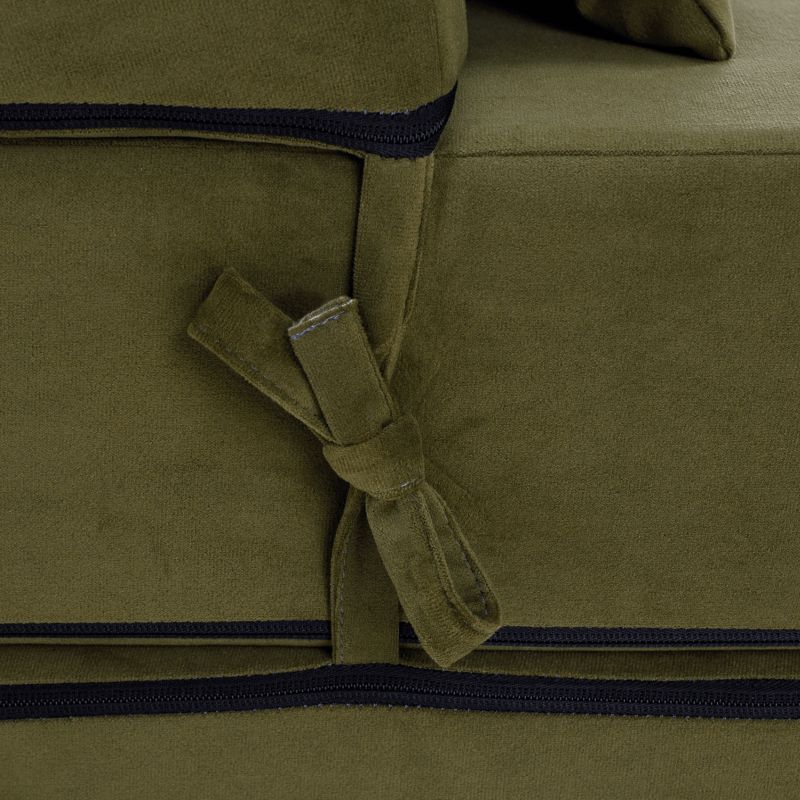 Skladací matrac/kreslo, 2v1, olivová, PELOS