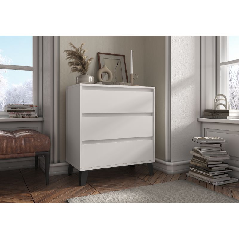 Komoda, 70cm, 3-zásuvková, kašmír, BOGAN 3S70