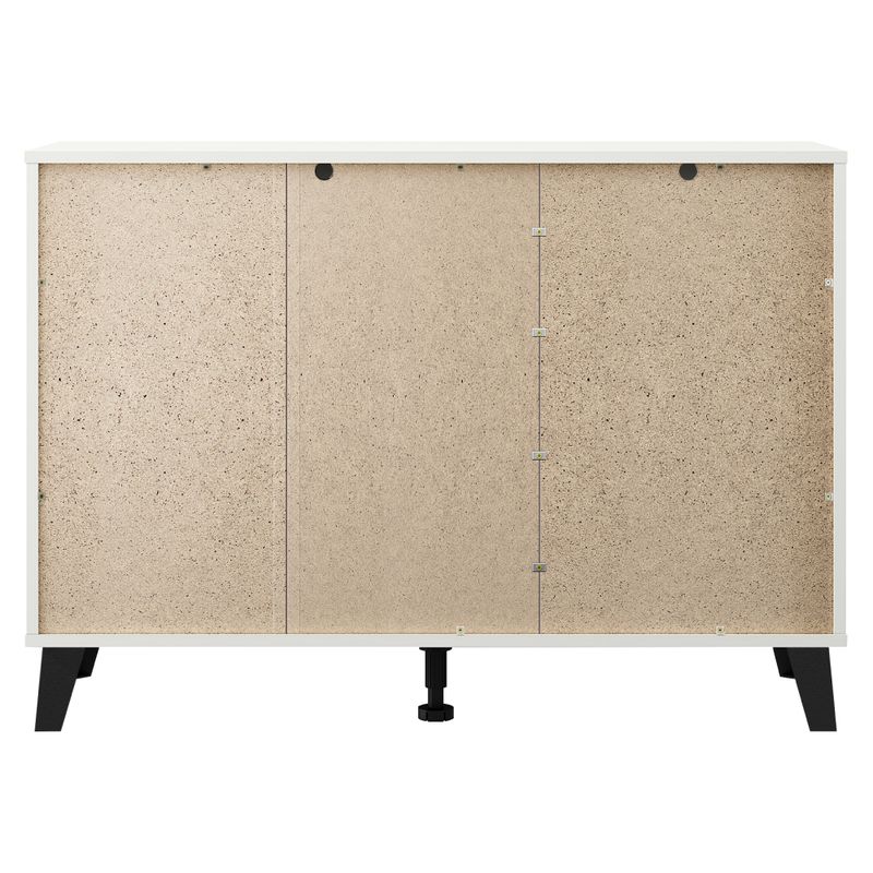 Komoda, 110cm, kombinovaná, biela, BOGAN NEW 1D3S