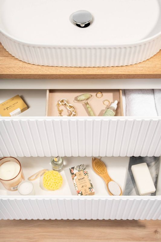 Skrinka pod umývadlo, 80cm, biela, NOVA WHITE 82-80-2S