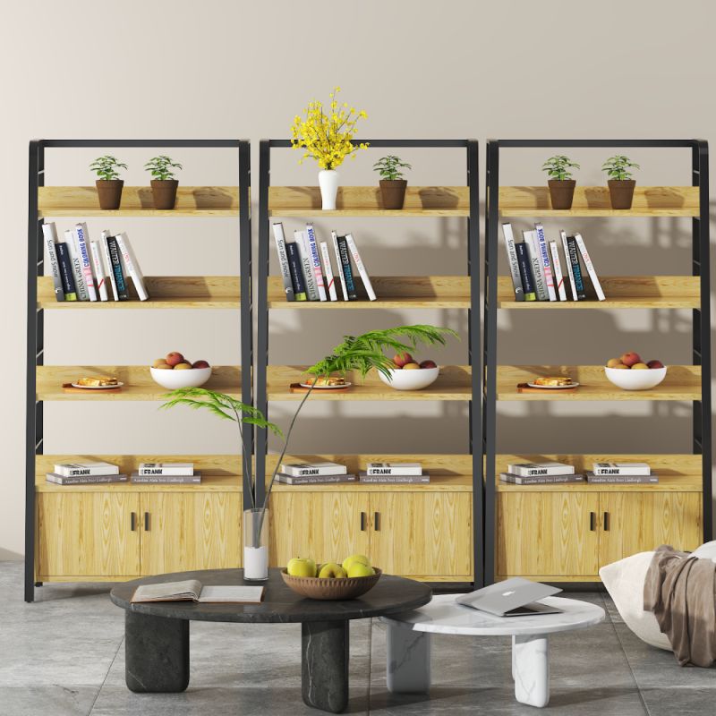 Regál, 80cm, dub tmavý, čierny, CHARITON