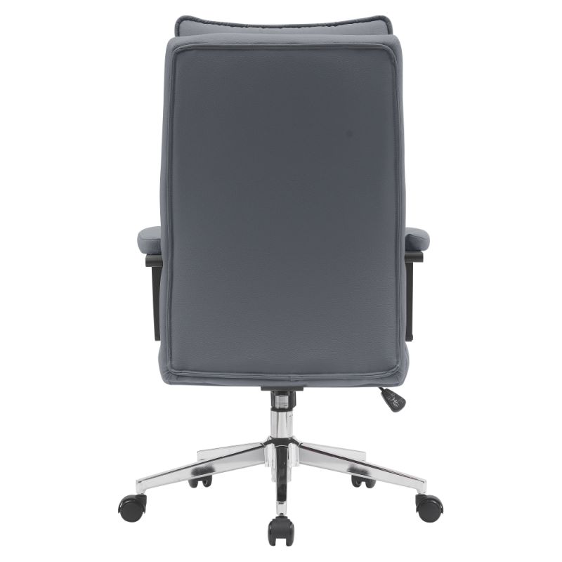 Kancelárske kreslo, sivá ekokoža, KAHIL