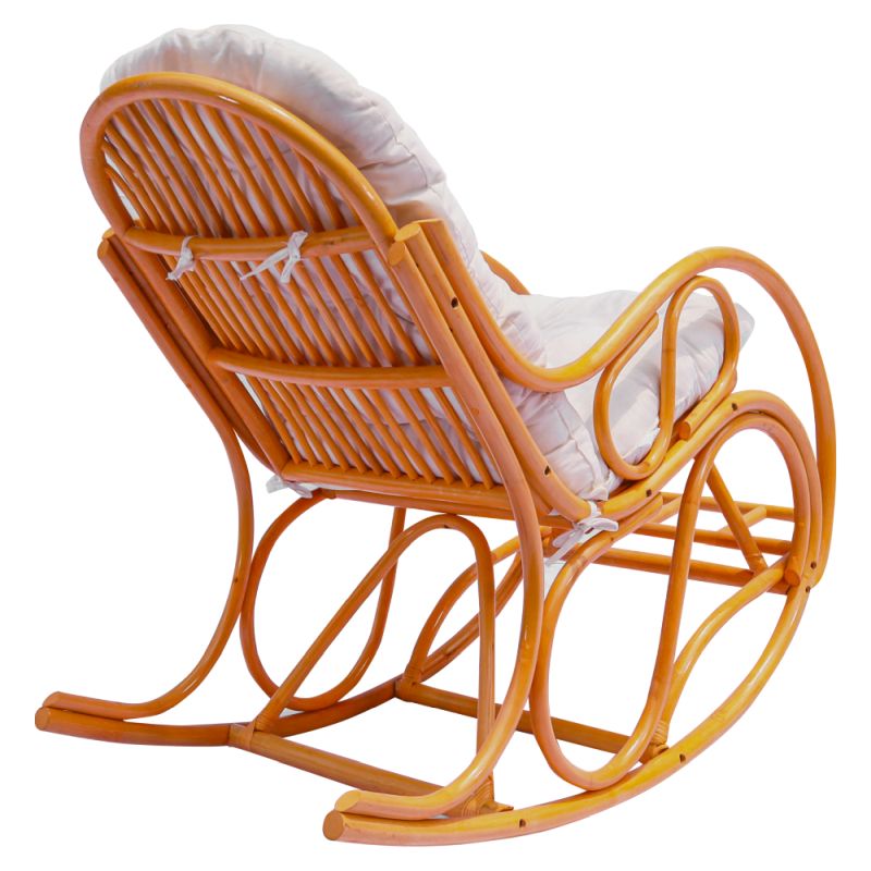 Hojdacie kreslo, drevo dub medový, béžová látka, AGATON