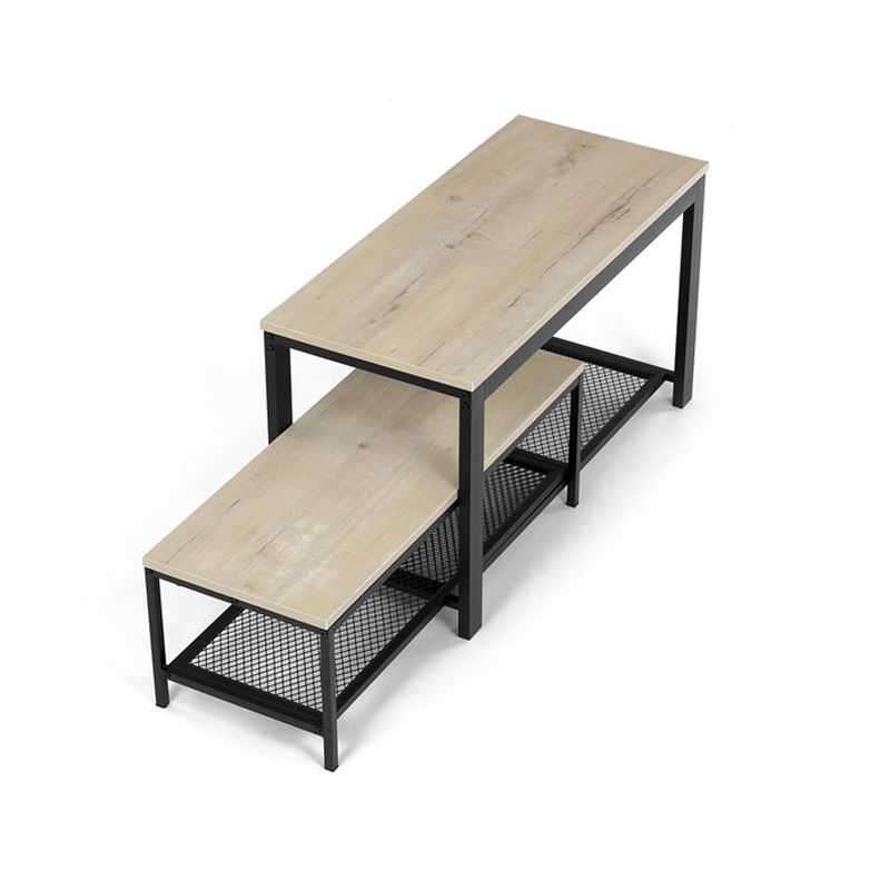 Botník, 81cm, kov, MDF, dub sonoma, ABO-W2124 SON