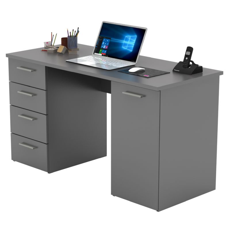 Písací stôl, 137x60cm, grafit, EUSTACH