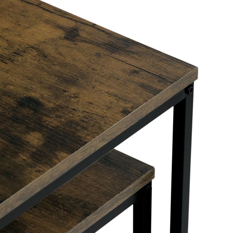 Set 2ks stolíkov 50x50cm, MDF staré drevo, AF-076 OLW