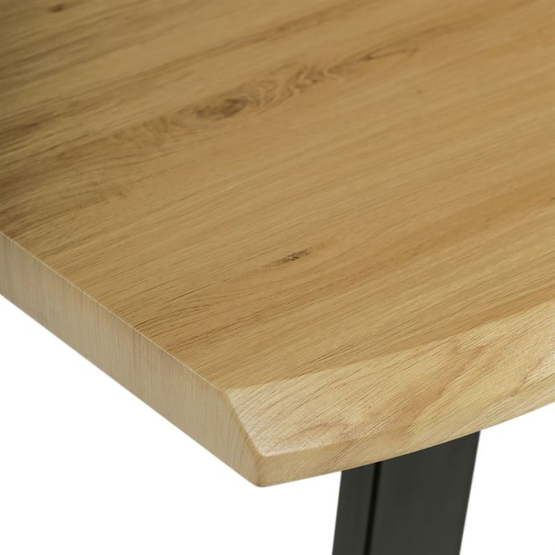 Jedálenský stôl 160x90cm, MDF, kov, divoký dub, HT-F4216 OAK