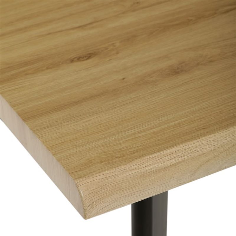 Jedálenský stôl 130x80cm, MDF, kov, divoký dub, HT-F4413 OAK