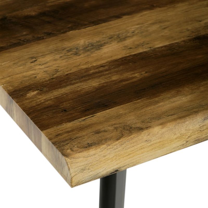 Jedálenský stôl 160x90cm, MDF, kov, staré drevo, HT-F4416 OLW