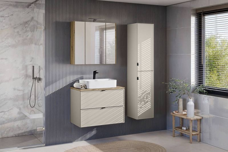 Skrinka do kúpeľne, 35cm, cashmere mat, BELLA 83-35-1DQ