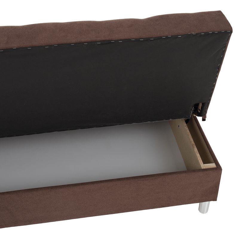 Rozkladacia pohovka, látka hnedá, ALADA