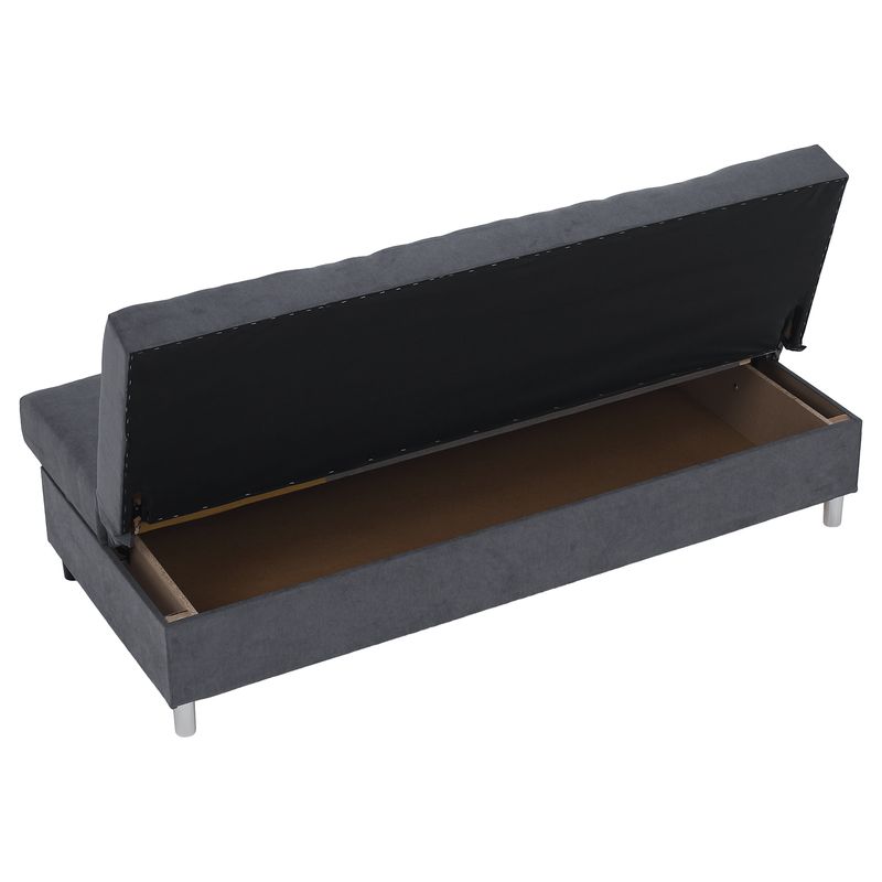 Rozkladacia pohovka, látka sivá, ALADA