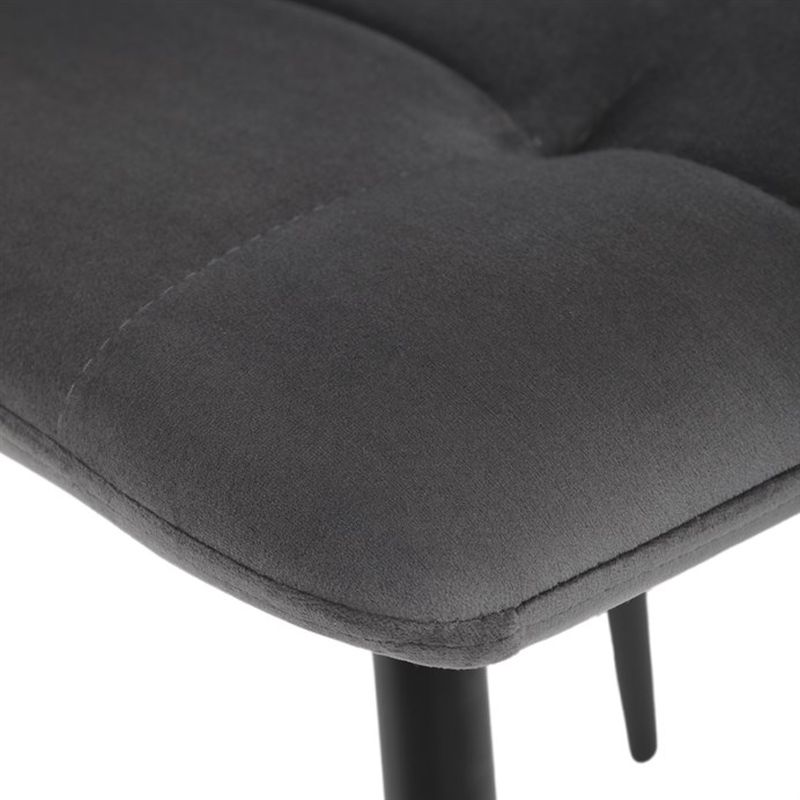 Jedálenská stolička, sivá, zamatová, látka, CT-281 GREY4
