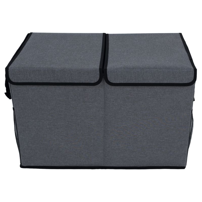 Skladací úložný box, 60cm, sivý, čierny, DETER