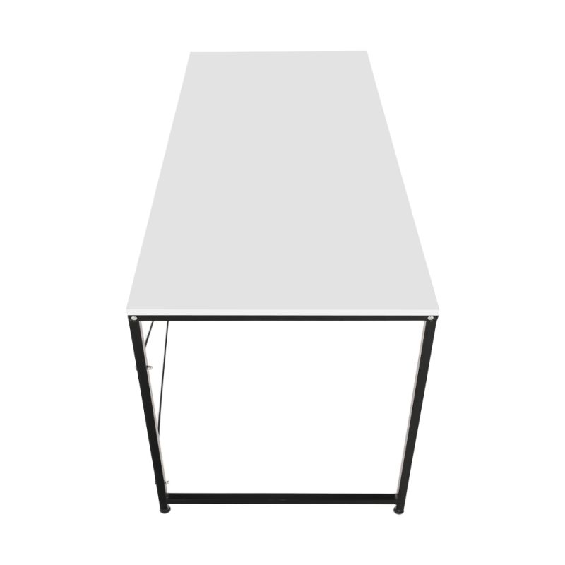 Písací stôl, 120x60cm, biely, čierny, MELLORA
