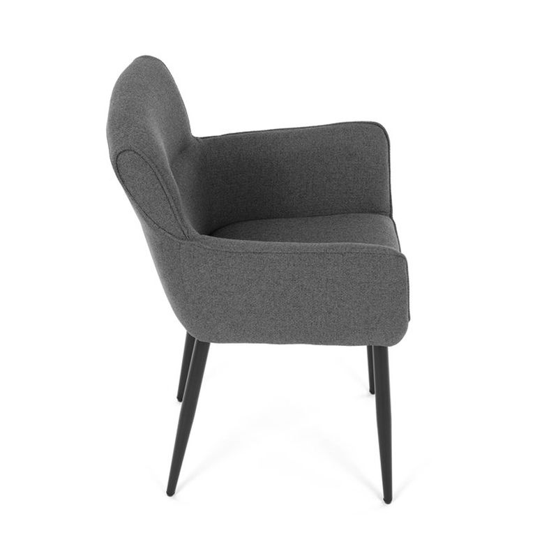 Jedálenská stolička, sivá, látka, DCH-J2159 GREY2