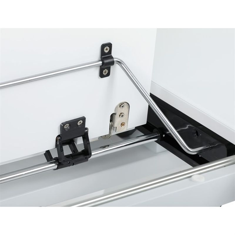 Jedálenský stôl 160-210x90cm, rozkladací, MDF, biely, HT-D1931 WT