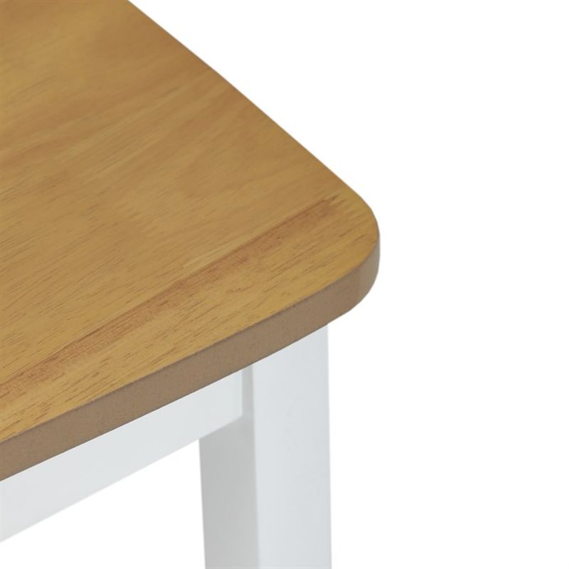 Jedálenský set 1+4, 120x75cm, MDF, biely, dub, VESPA OAK