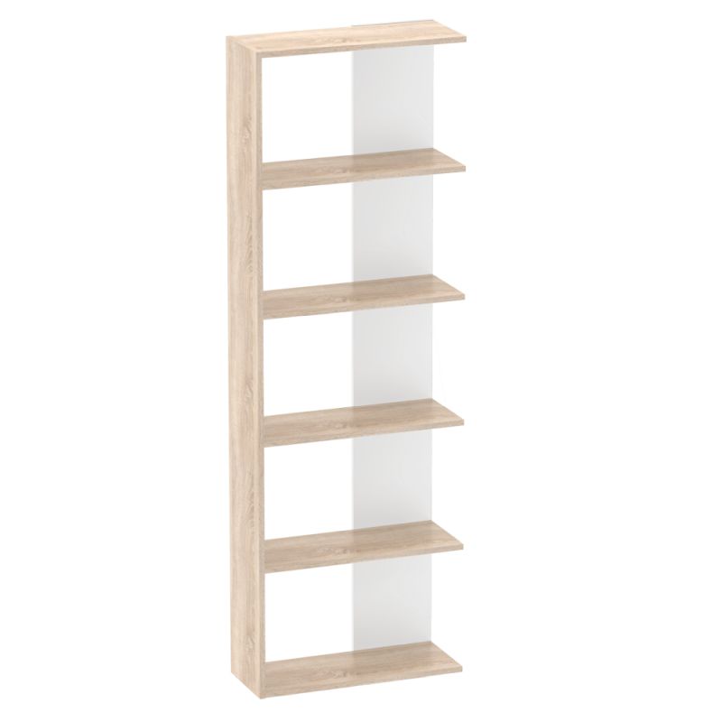 Regál, 60cm, dub sonoma, biely, AGATIO