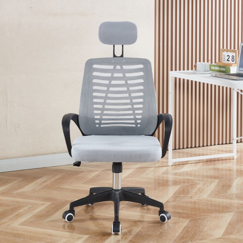 Kancelárske kreslo, sivá sieťovina, EDRED