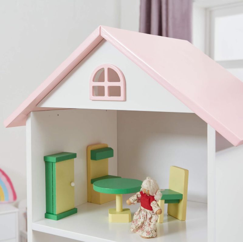 Detská knižnica, 40cm, biela, ružová, MAISON TYP 2