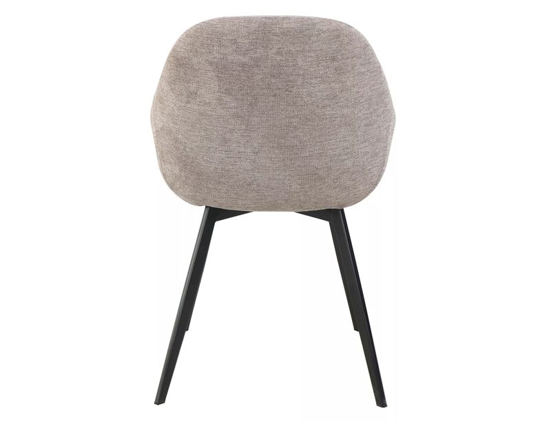 Jedálenská stolička, béžová látka, nohy kov čierny, VINTO BREGO