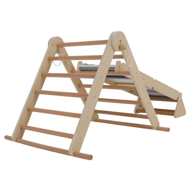 Montessori Piklerovej trojuholník 3v1, prírodný, mix farieb, OPRIN