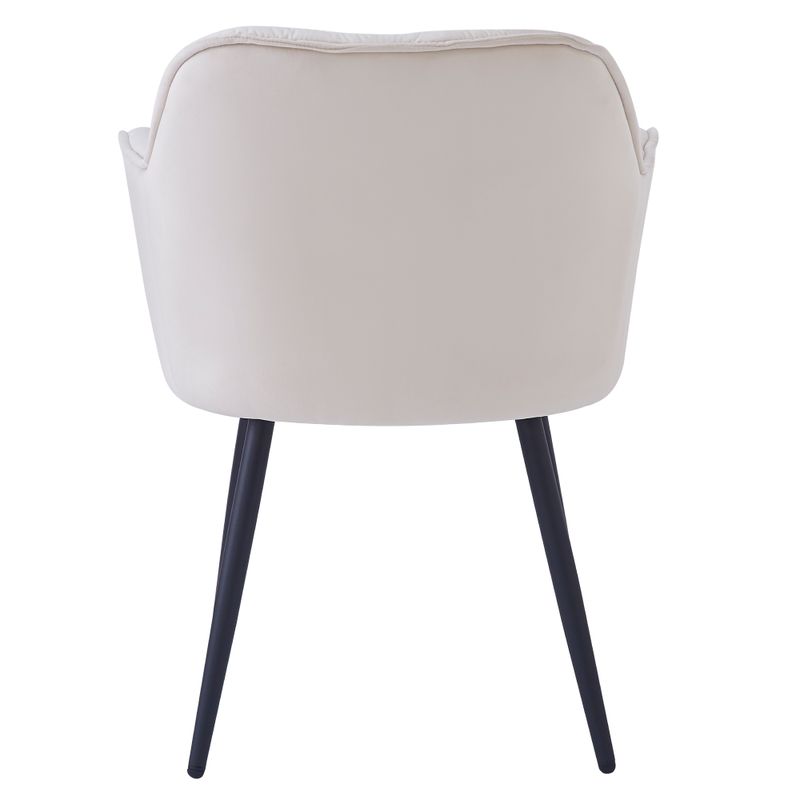 Dizajnové kreslo, béžová Velvet látka, nohy kov čierny, FEDRIS NEW