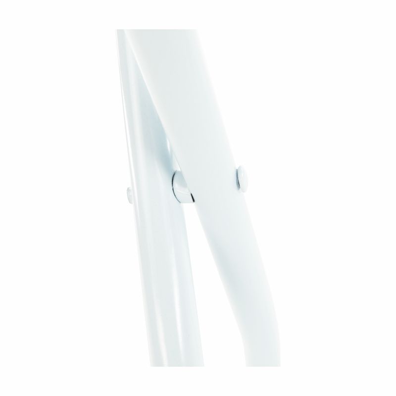 Skladacia stolička, 30cm, biela, kov, MDF, AMADEO NEW