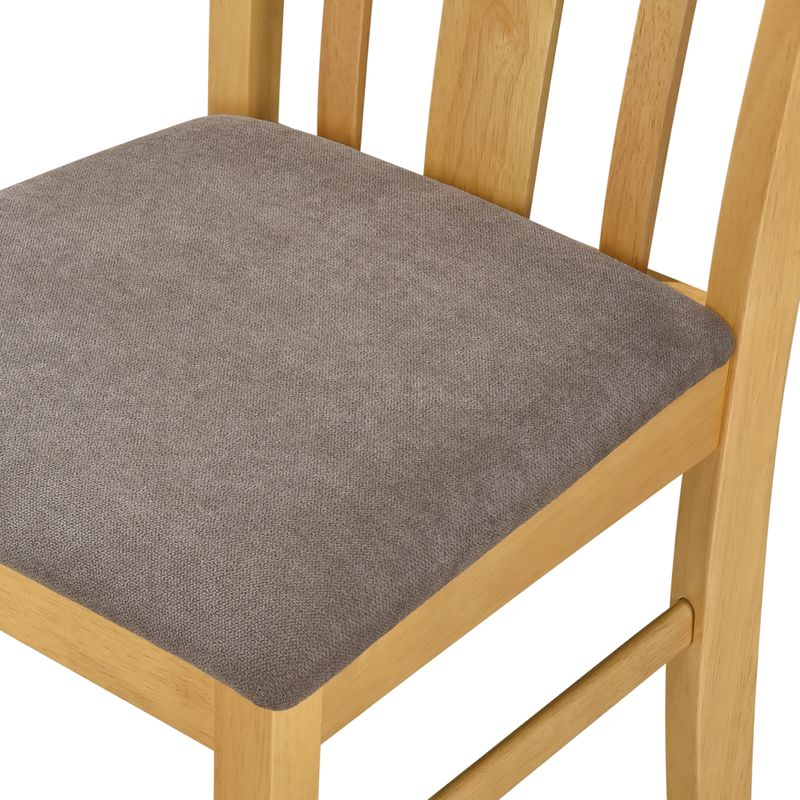 Jedálenský set 1+4, 110x70cm, MDF, dub sonoma, tmavohnedá, ROIS SET