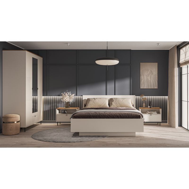 Skriňa, 123cm, vešiaková, kašmír, dub castello, EYCO 4D