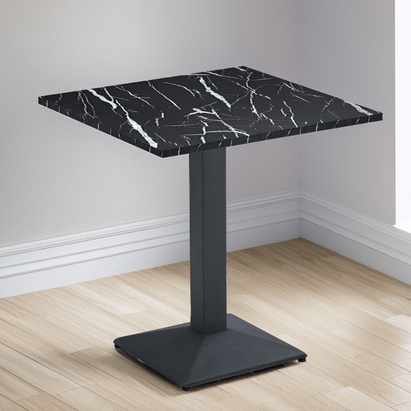 Jedálenský bistro stôl, 70x70cm, DTD, čierny mramor, čierny, RINALDO TYP 1