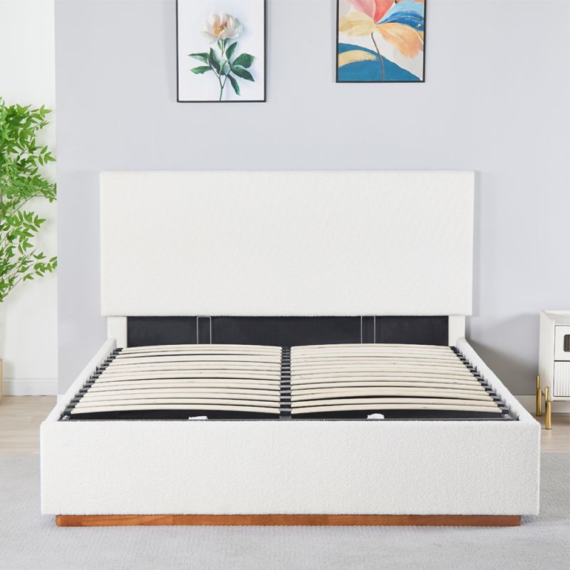 Manželská posteľ, 160x200, s roštom, biela, NUVOLA