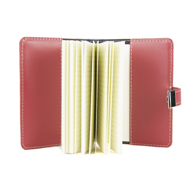 Kožený zápisník MIDDLE s číselným zámkom v červenej farbe