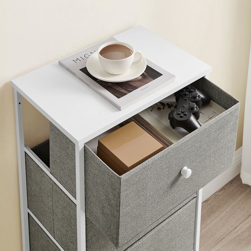Komoda, 45cm, kov, sivá, AUK-E1031 GREY