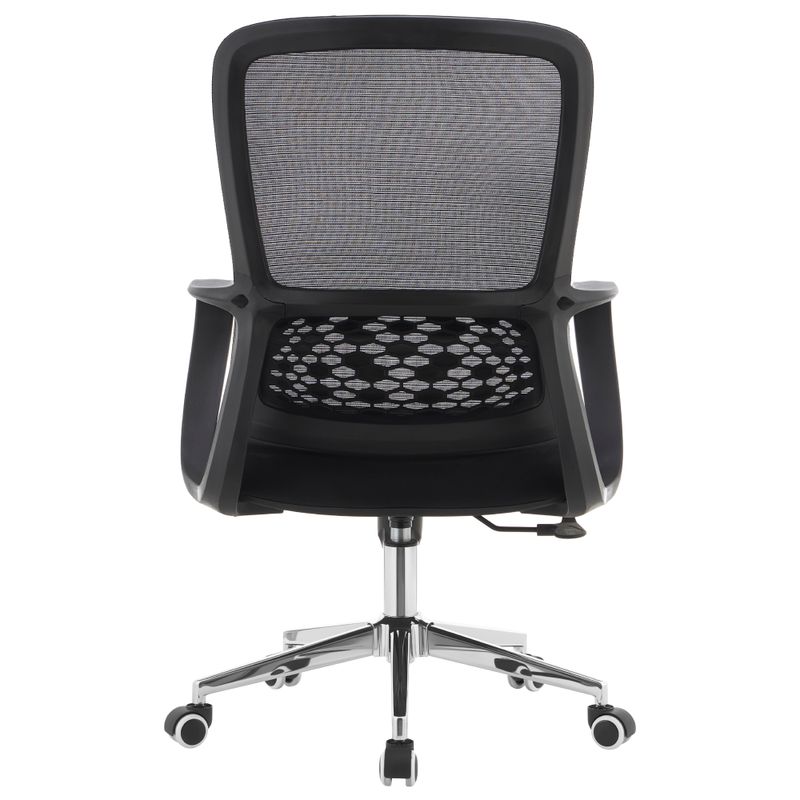 Kancelárske kreslo, čierna sieťovina a látka, FOSTER TYP 2