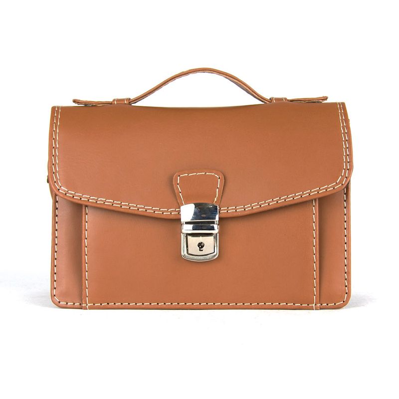 Luxusná kožená etuja č.7847, viacúčelové púzdro vo svetlo hnedej farbe