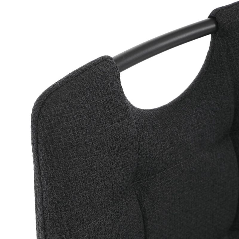 Jedálenská stolička, čierna, látka, DCL-V2017 BK2