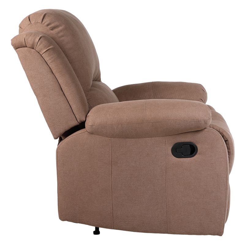 Relaxačné polohovacie kreslo, hnedá látka, ASKOY NEW