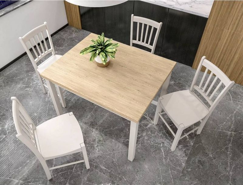 Jedálenský stôl, 120x68cm, MDF, kašmír, dub cremona, Signal, ADAM 120