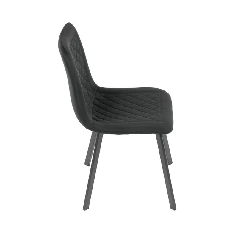 Jedálenská stolička, čierna, zamatová, látka, DCL-973 BK4