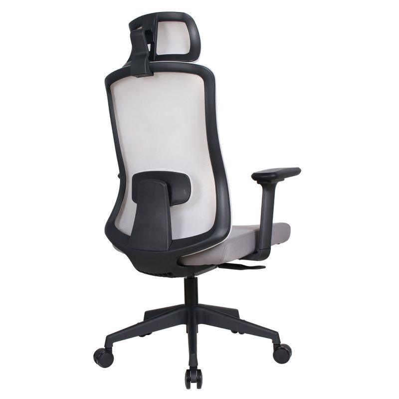 Kancelárske kreslo, sivá sieťovina, ROSANO