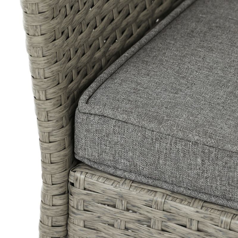 Záhradná zostava, polyratan, sivý, AZS-A1442 GREY