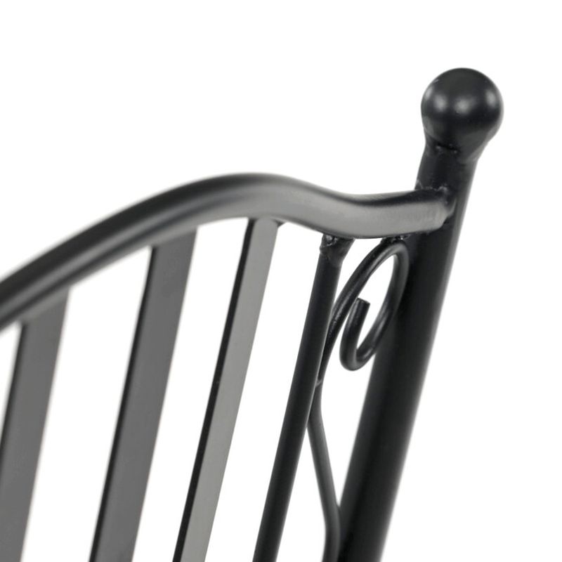 Záhradný set 1+2, čierny, kov, keramická mozaika, US1700 SET