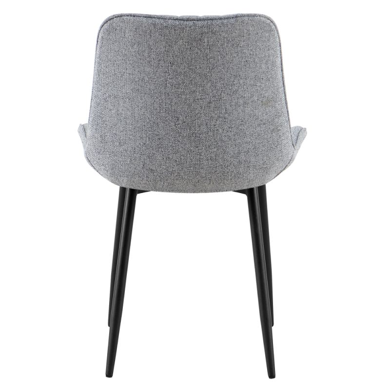 Jedálenská stolička, svetlosivá látka, čierny kov, ZAJRA